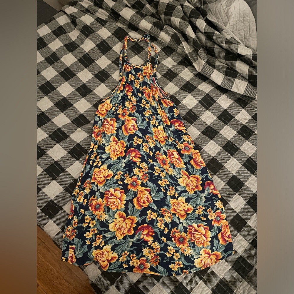 American Eagle floral braided back dress (M)
